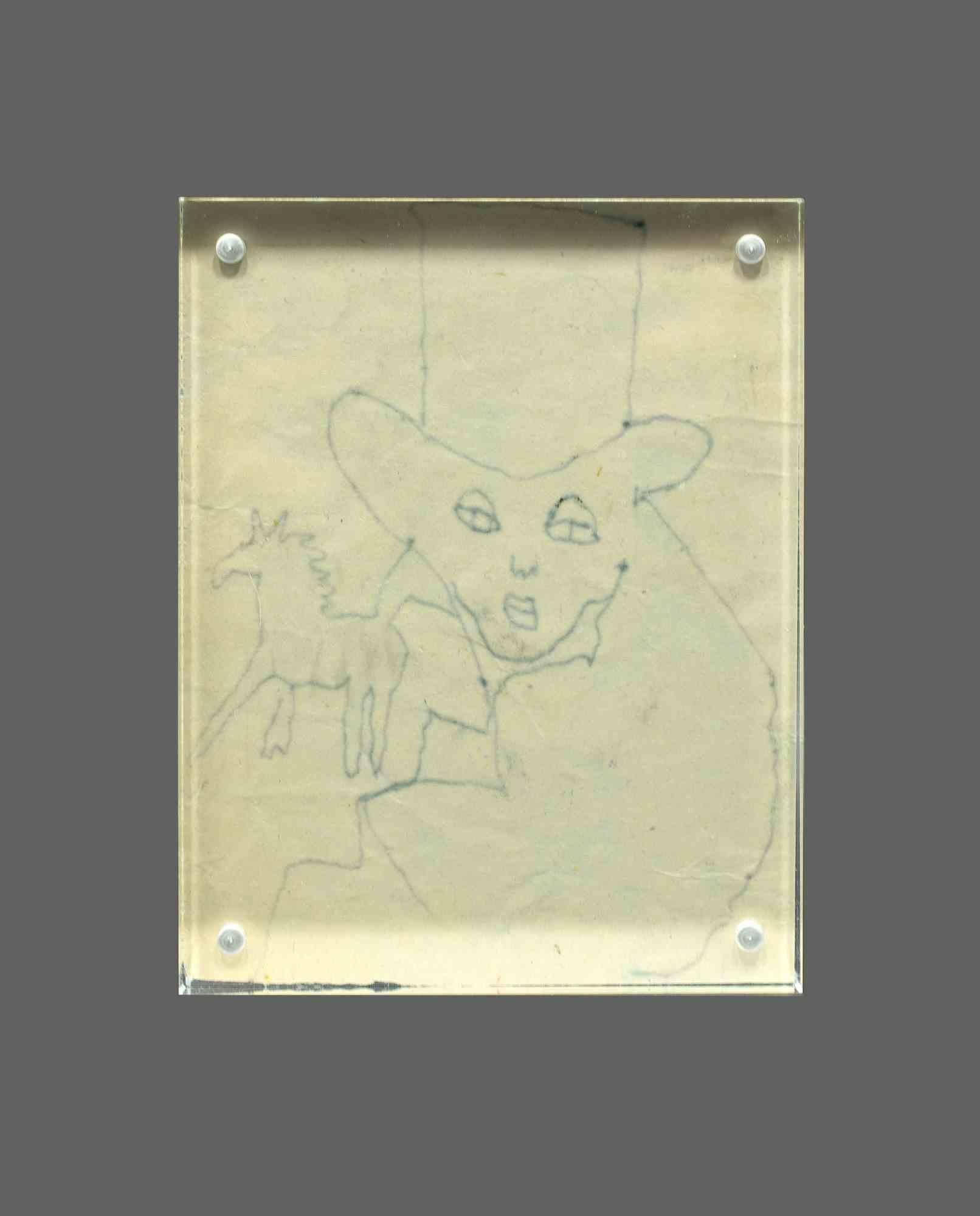 Il cavaliere - Disegno di Mino Maccari - Anni '60 in vendita 2