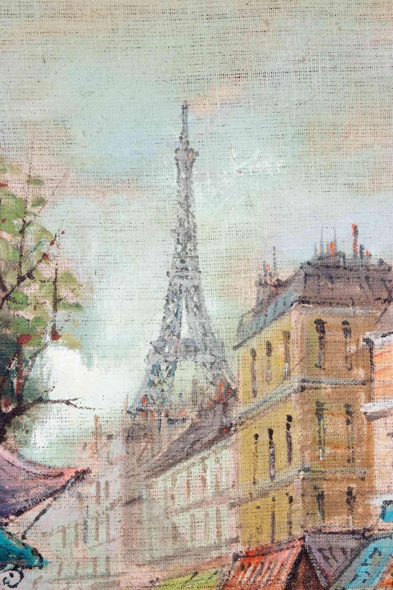 Paris et la Belle Epoque -  Pastel Drawing by Roberto Regalier - 20th Century For Sale 2