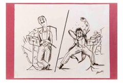 The Conductor – Zeichnung von Giuseppe Novello – 1930er Jahre