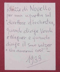 The Conductor - Drawing by Giuseppe Novello - 1930s