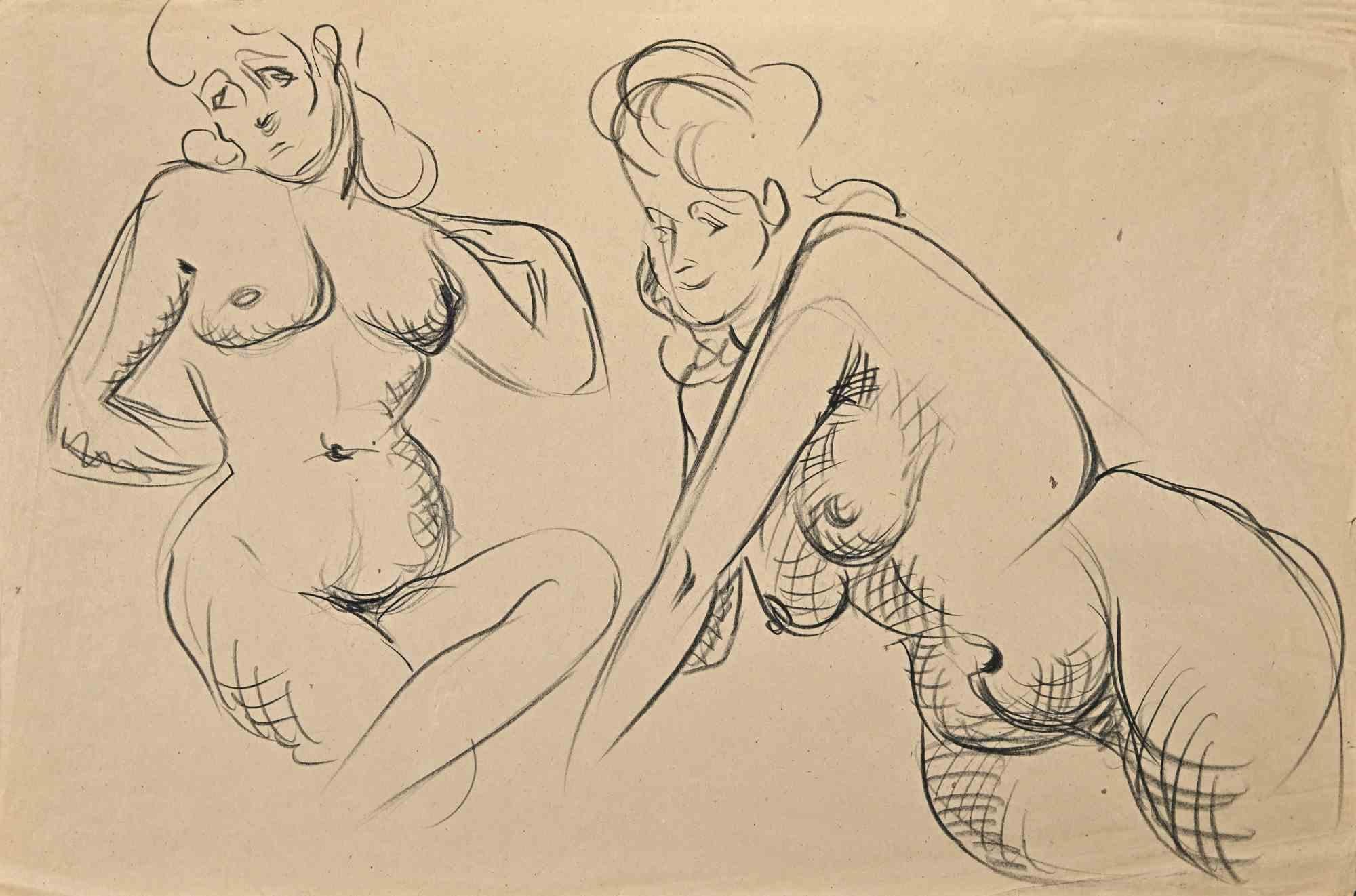 Posing Nude ist eine Kohlezeichnung von Jean Chapin aus den 1950er Jahren.

Guter Zustand und gealtert.

Jean Chapin ist ein französischer Maler und Lithograf, der am 21. Februar 1896 in Paris geboren wurde und am 24. Mai 1994 in Jouy-sur-Morin