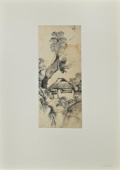 Antique Village - Drawing by Nishimura Nantei - Early 19th Century