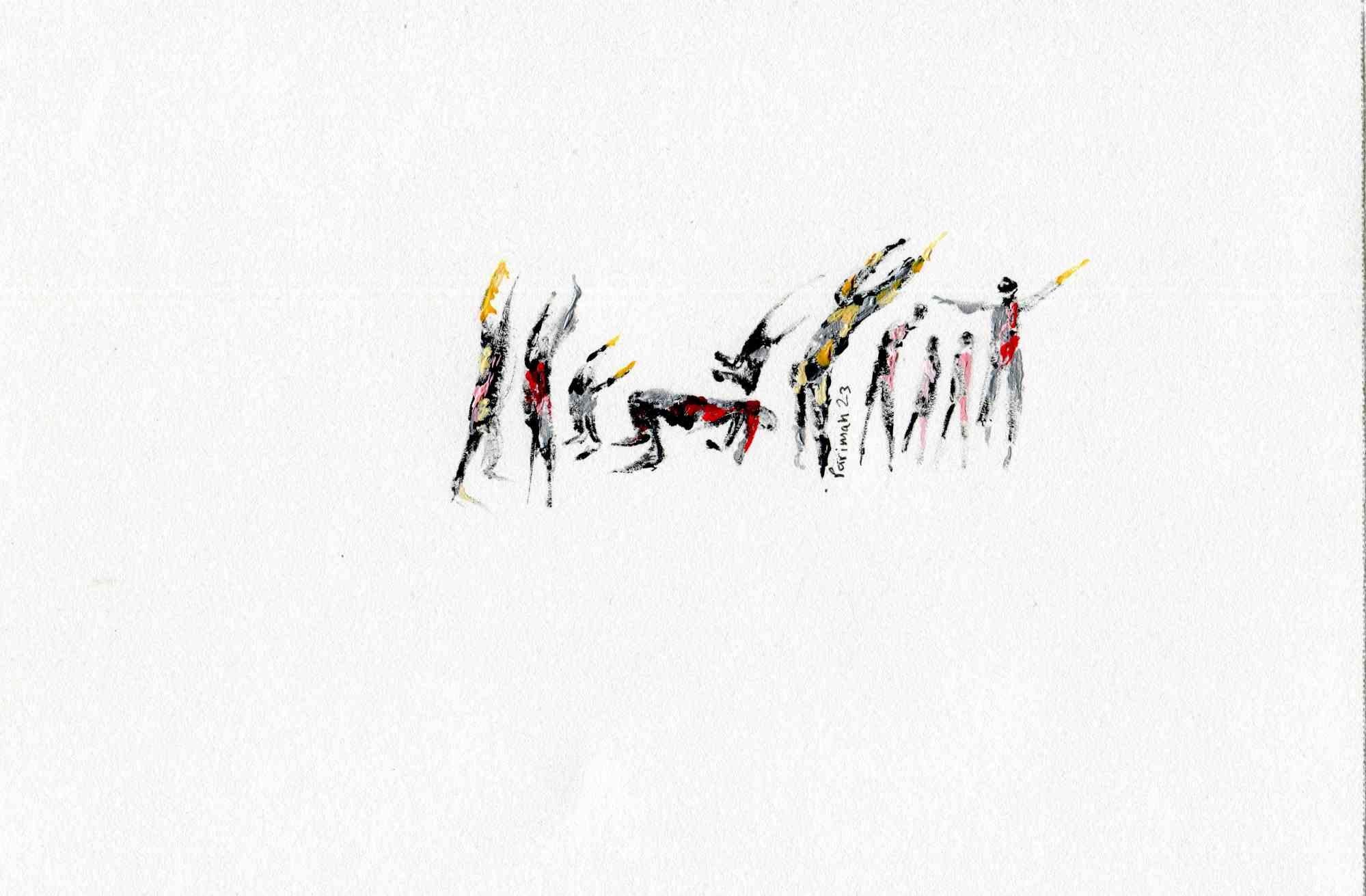 Yellow Song of Hope è un disegno realizzato dalla pittrice e poetessa iraniana Parimah Avani nel 2023.

Inchiostro di China e acrilico su carta color avorio.

Firmato a mano e datato.

Condizioni eccellenti.

Presentato in una mostra personale di