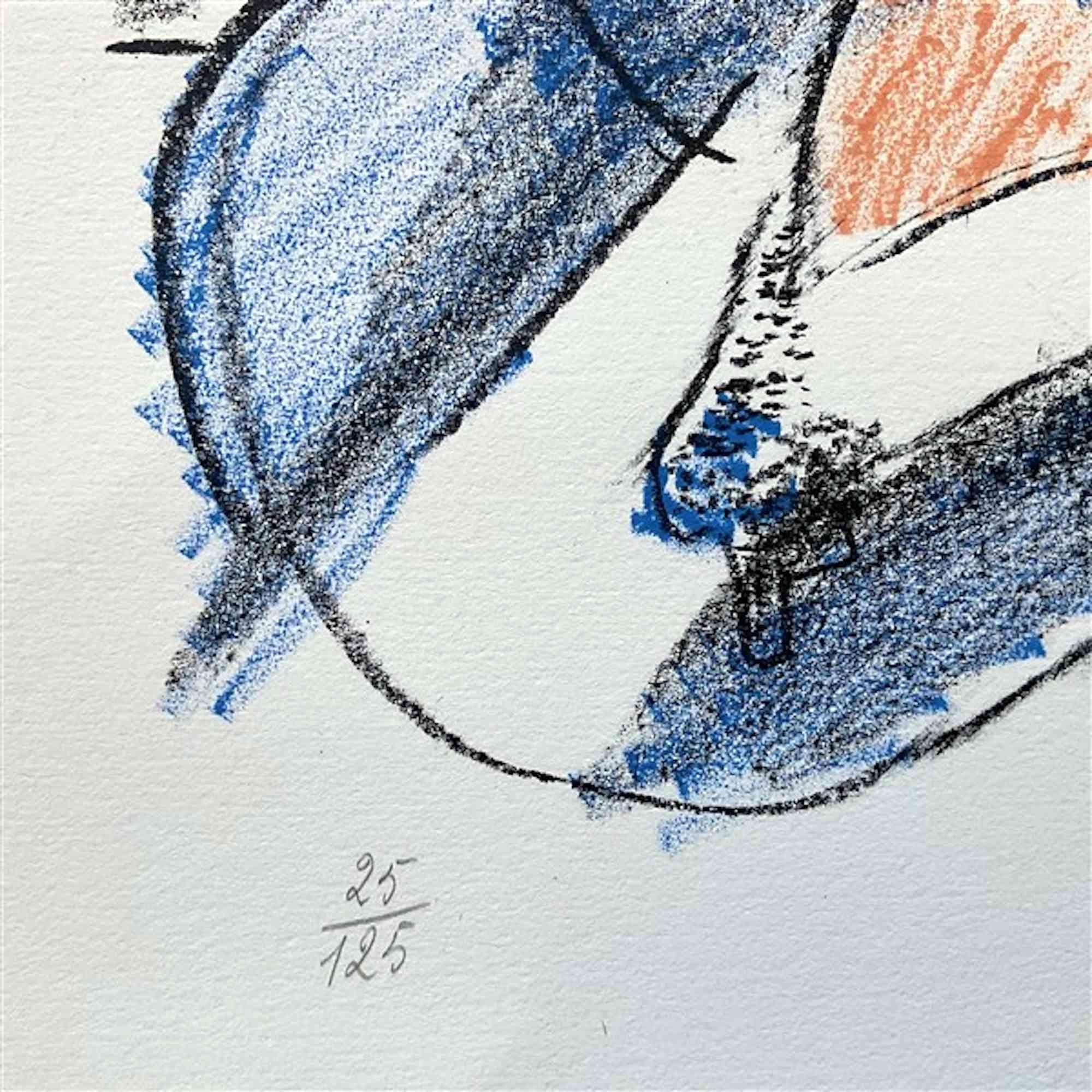 Composizione astratta - Litografia di Antonio Marasco - Anni '70 in vendita 1