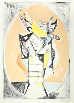 Nature morte avec vase - Lithographie de Mario Francesconi - 1970