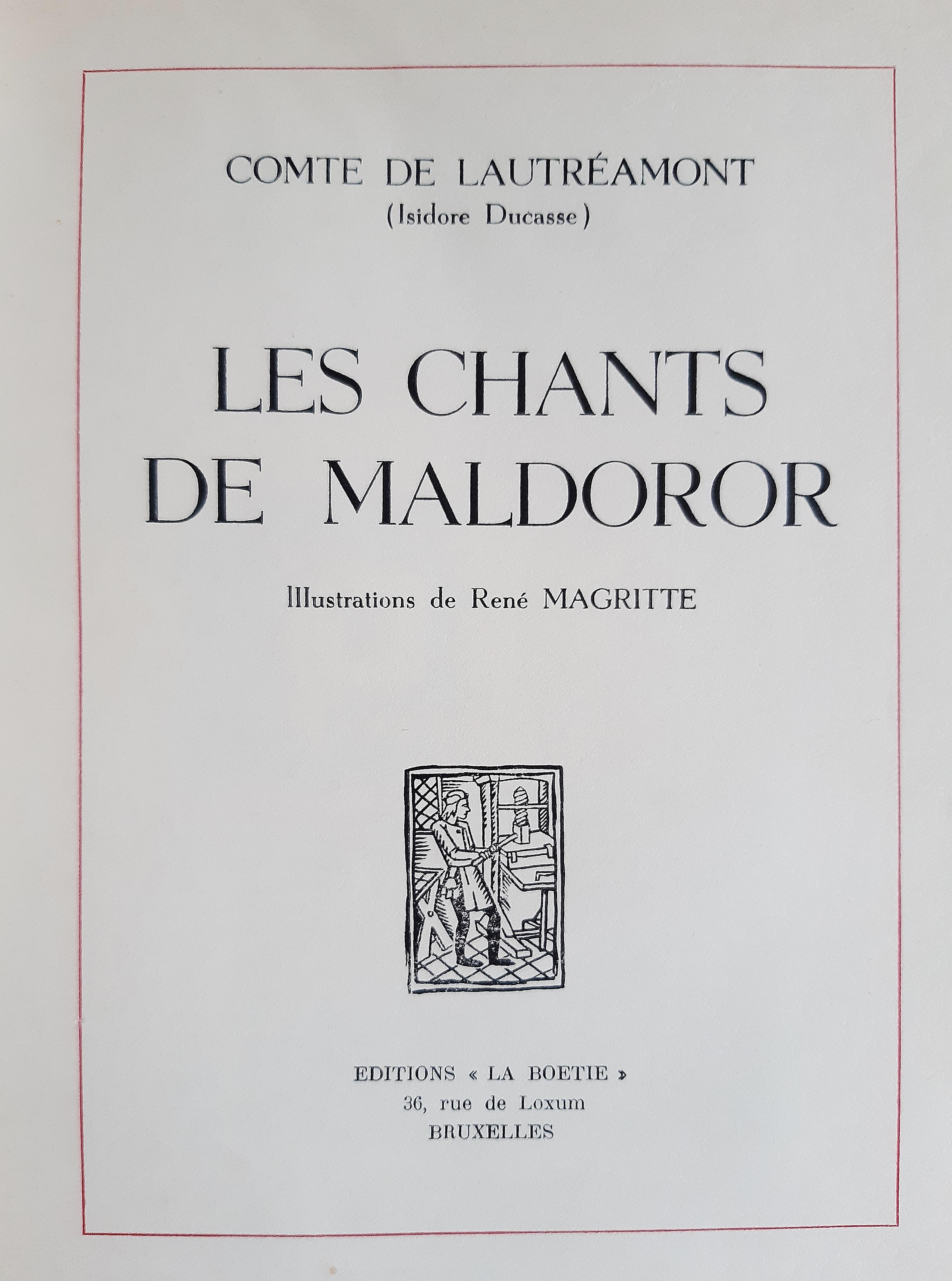 Chants de Maldoror - Seltenes Buch, illustriert von René Magritte - 1948 im Angebot 2