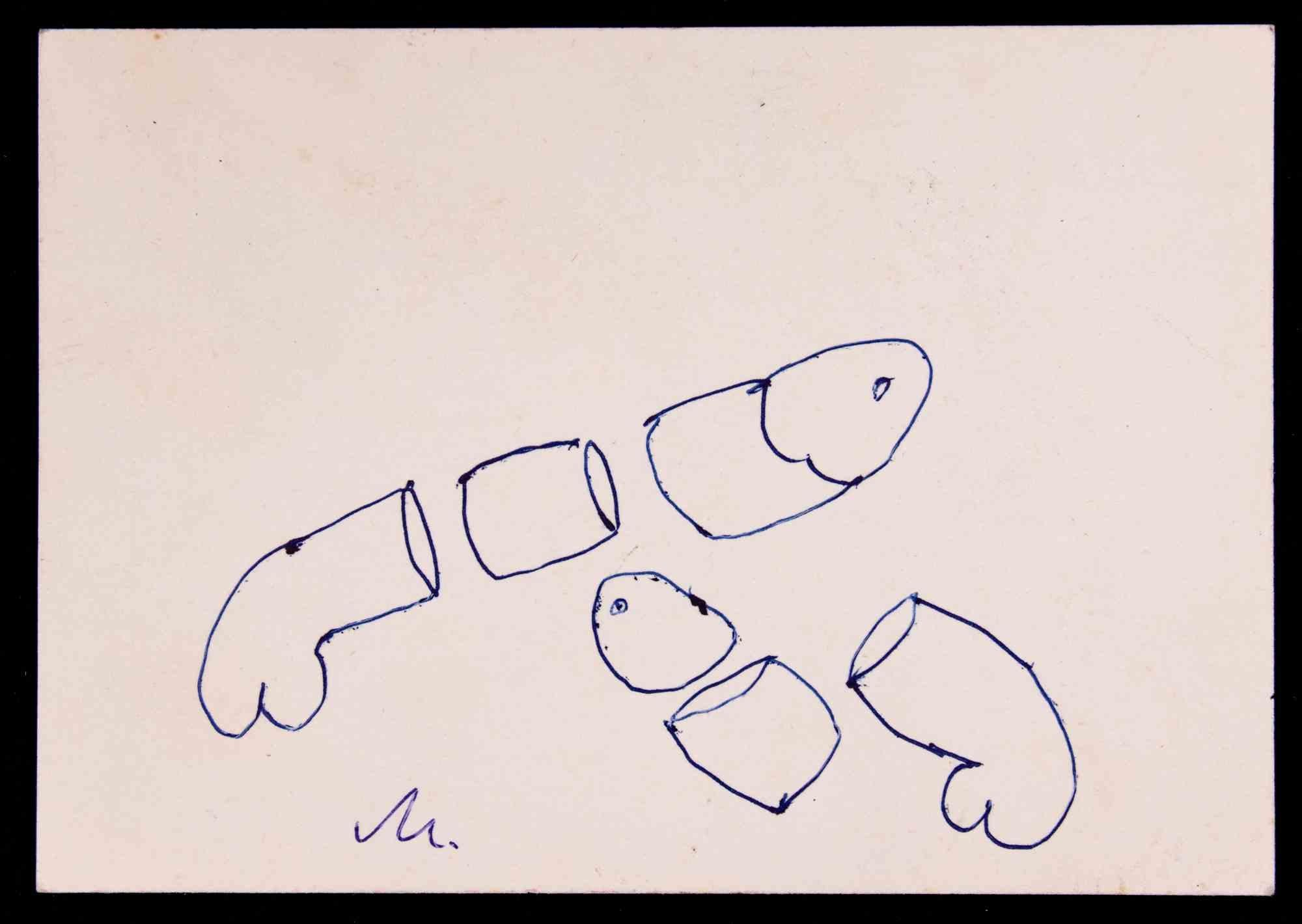 Male Foul is a Pencil Drawing realized by Mino Maccari (1924-1989) in 1960s.

Hand-signed on the lower margin.

Good condition on a little cardboard.

Mino Maccari (Siena, 1924-Rome, June 16, 1989) was an Italian writer, painter, engraver and