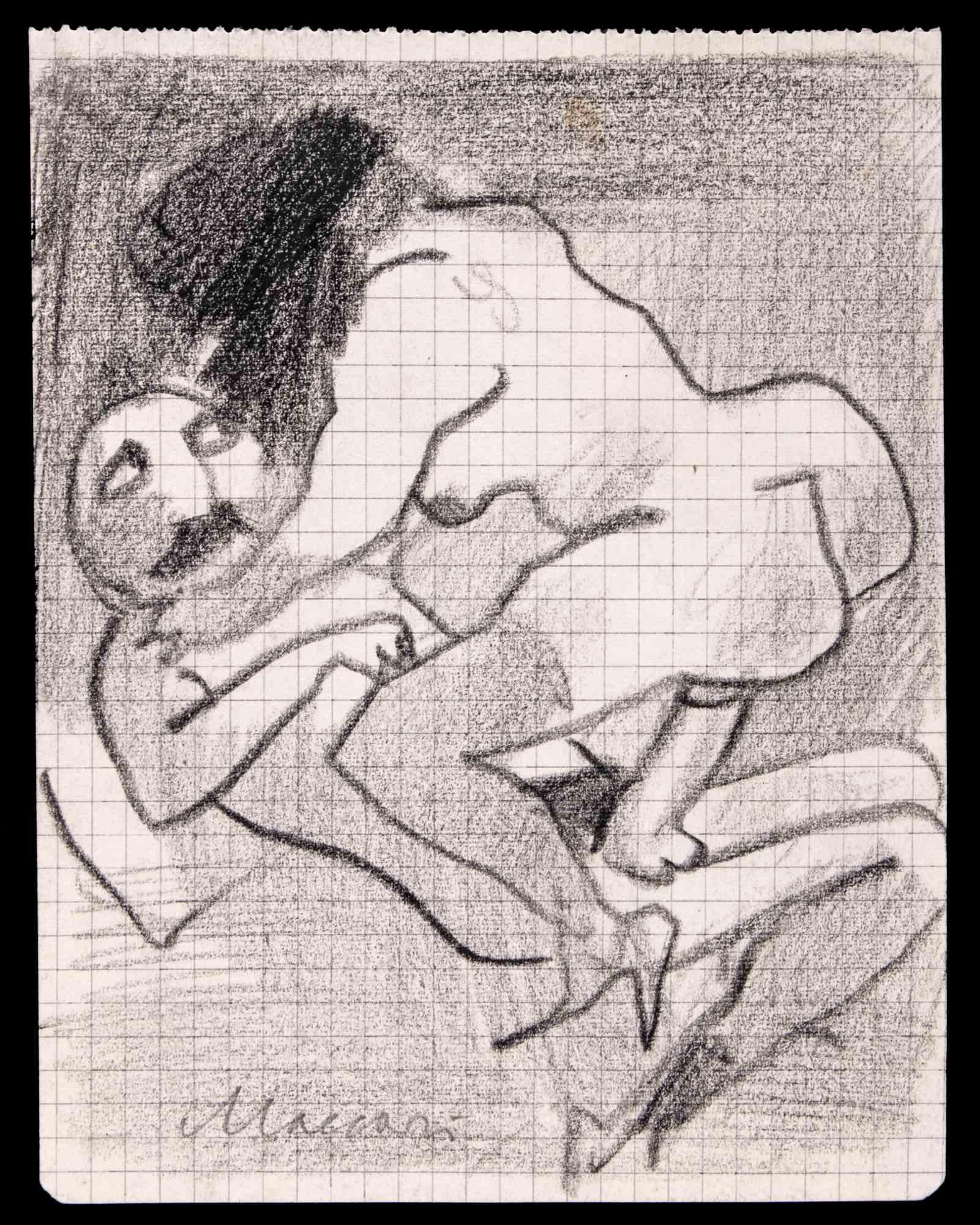 Erotic Scene is a charcoal Drawing realized by Mino Maccari in 1970.

Hand-signed on the lower margin.

Good condition on a graph paper.

Mino Maccari (Siena, 1924-Rome, June 16, 1989) was an Italian writer, painter, engraver and journalist, winner