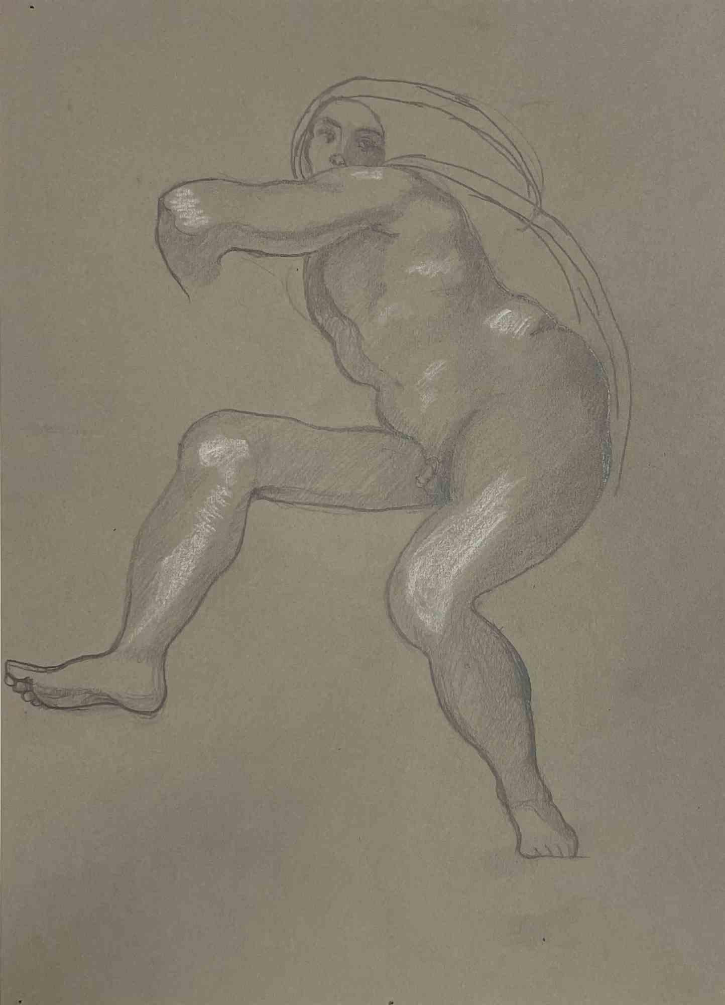 Nackt nach  Michelangelo ist ein Kunstwerk von Luigi Russolo aus den Jahren 1933/34.

Gemischte Medien auf Papier.

Gute Bedingungen.

Luigi Carlo Filippo Russolo (Portogruaro, 30. April 1885 - Laveno-Mombello, 4. Februar 1947) war ein italienischer