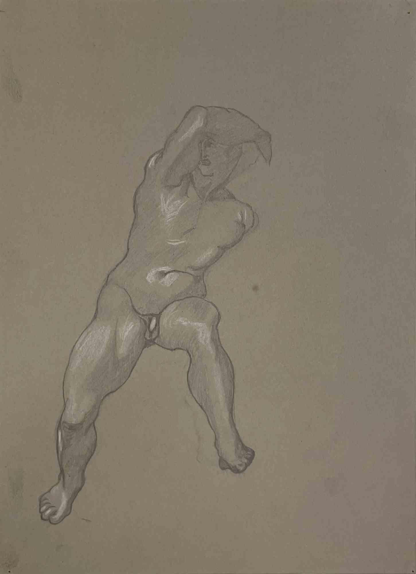 Nackt nach  Michelangelo ist ein Kunstwerk von Luigi Russolo aus den Jahren 1933/34.

Gemischte Medien auf Papier.

cm. 33x24,3. 

Gute Bedingungen!

Luigi Carlo Filippo Russolo (Portogruaro, 30. April 1885 - Laveno-Mombello, 4. Februar 1947) war