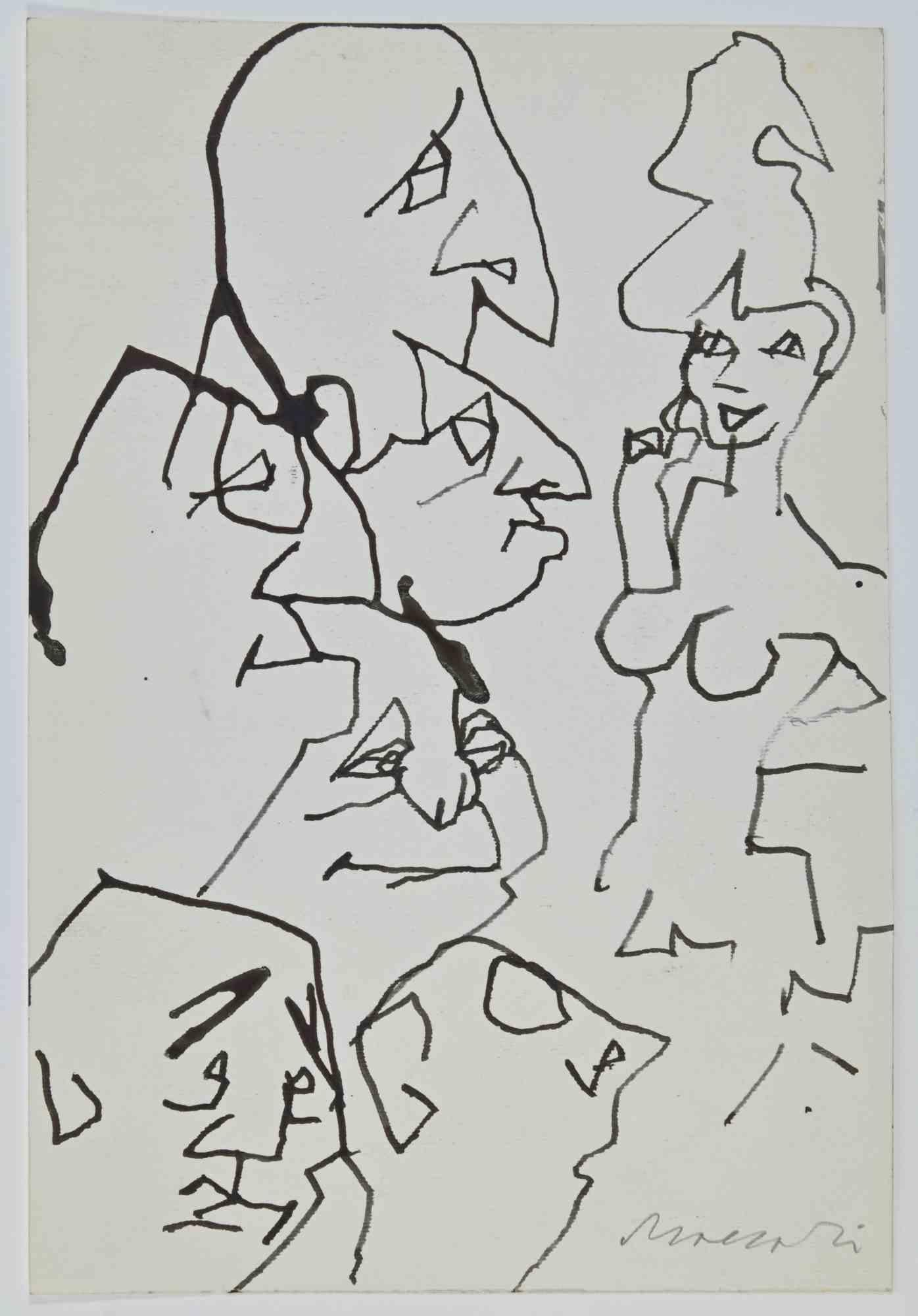 Seductive Woman is a China ink Drawing realized by Mino Maccari  (1924-1989) in the 1970s.

Hand-signed on the lower margin.

Good condition.

Mino Maccari (Siena, 1924-Rome, June 16, 1989) was an Italian writer, painter, engraver and journalist,