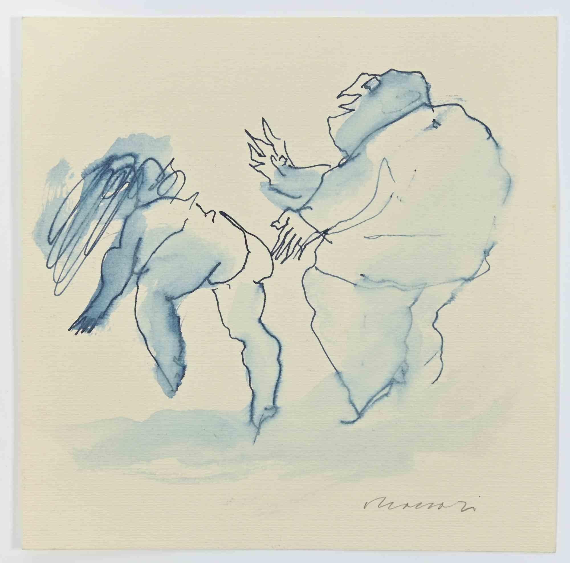 Seductive Woman - Drawing by Mino Maccari - 1960s