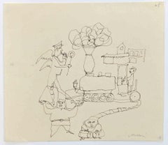 The Jolliness - Drawing de Mino Maccari - Années 1960