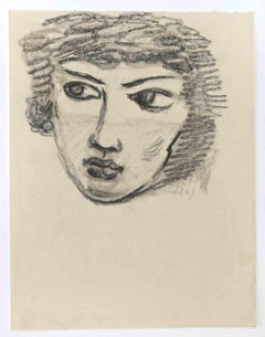 Vintage The Portrait - Drawing by Mino Maccari - 1945