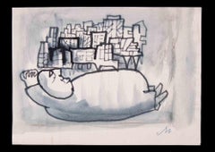 Builder - Drawing by Mino Maccari - 1960s