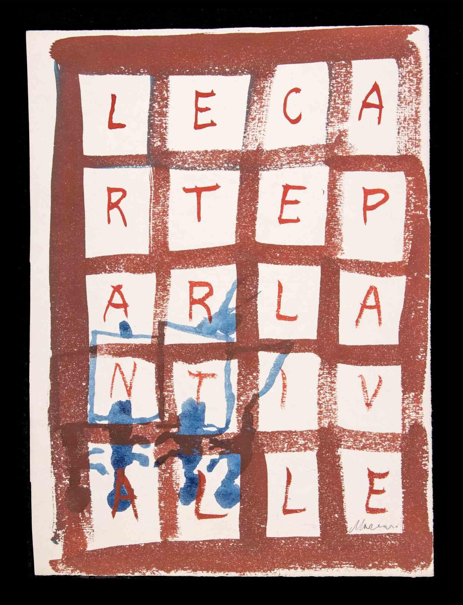 Die sprechenden Karden ist eine Aquarellzeichnung von Mino Maccari  (1924-1989) in den 1948er Jahren.

Handsigniert am unteren Rand.

Guter Zustand auf wenig Papier.

Mino Maccari (Siena, 1924-Rom, 16. Juni 1989) war ein italienischer