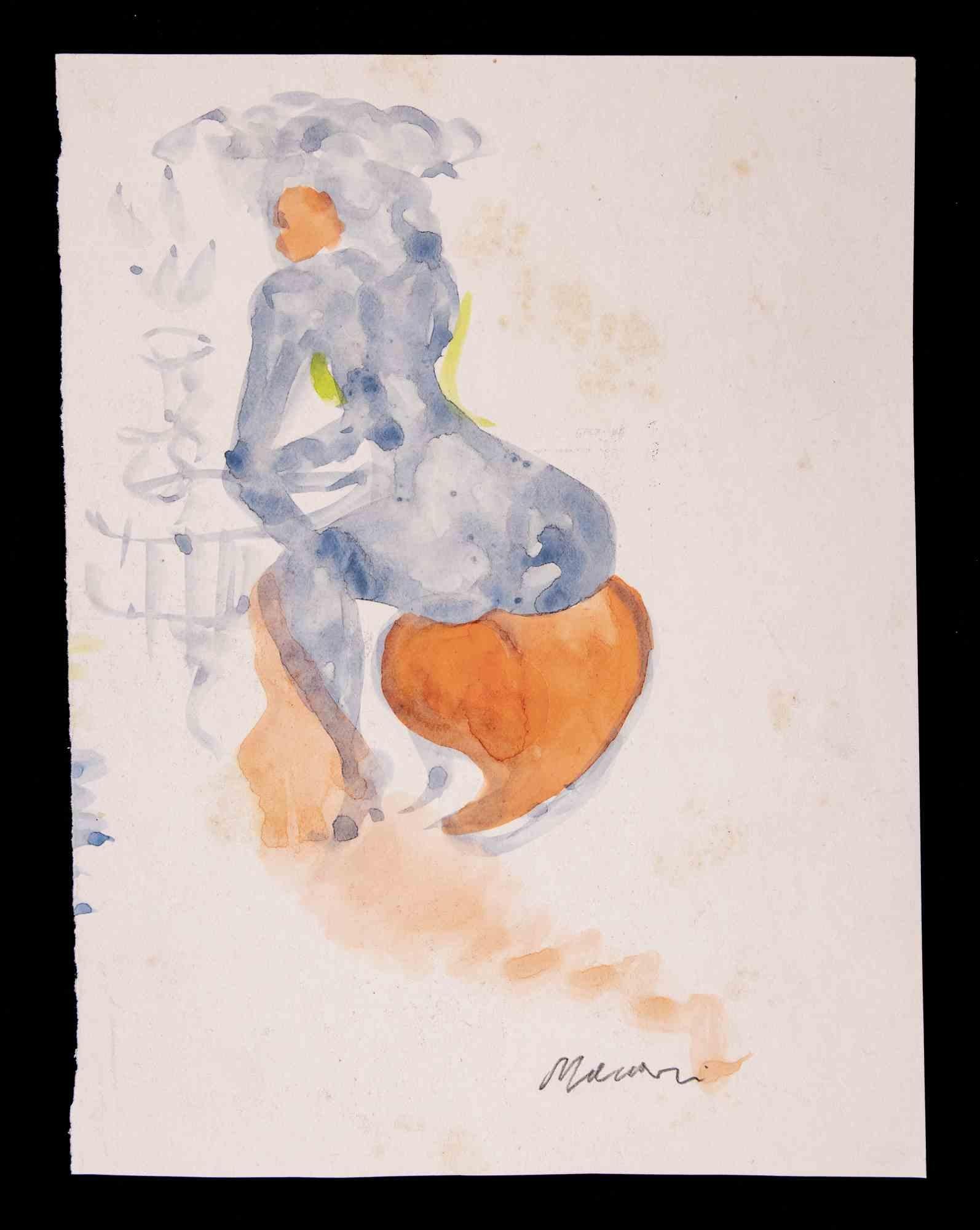 Two Hearts is a Watercolor Drawing realized by Mino Maccari (1924-1989) in 1950s.

Hand-signed on the lower margin.

Good condition on a little paper.

Mino Maccari (Siena, 1924-Rome, June 16, 1989) was an Italian writer, painter, engraver and