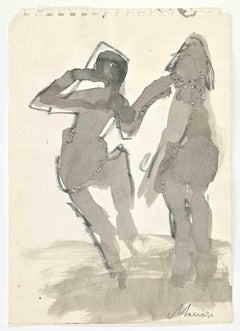 Figure - Disegno di Mino Maccari - Anni '1960