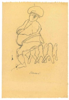 The General - Drawing de Mino Maccari - Années 1960