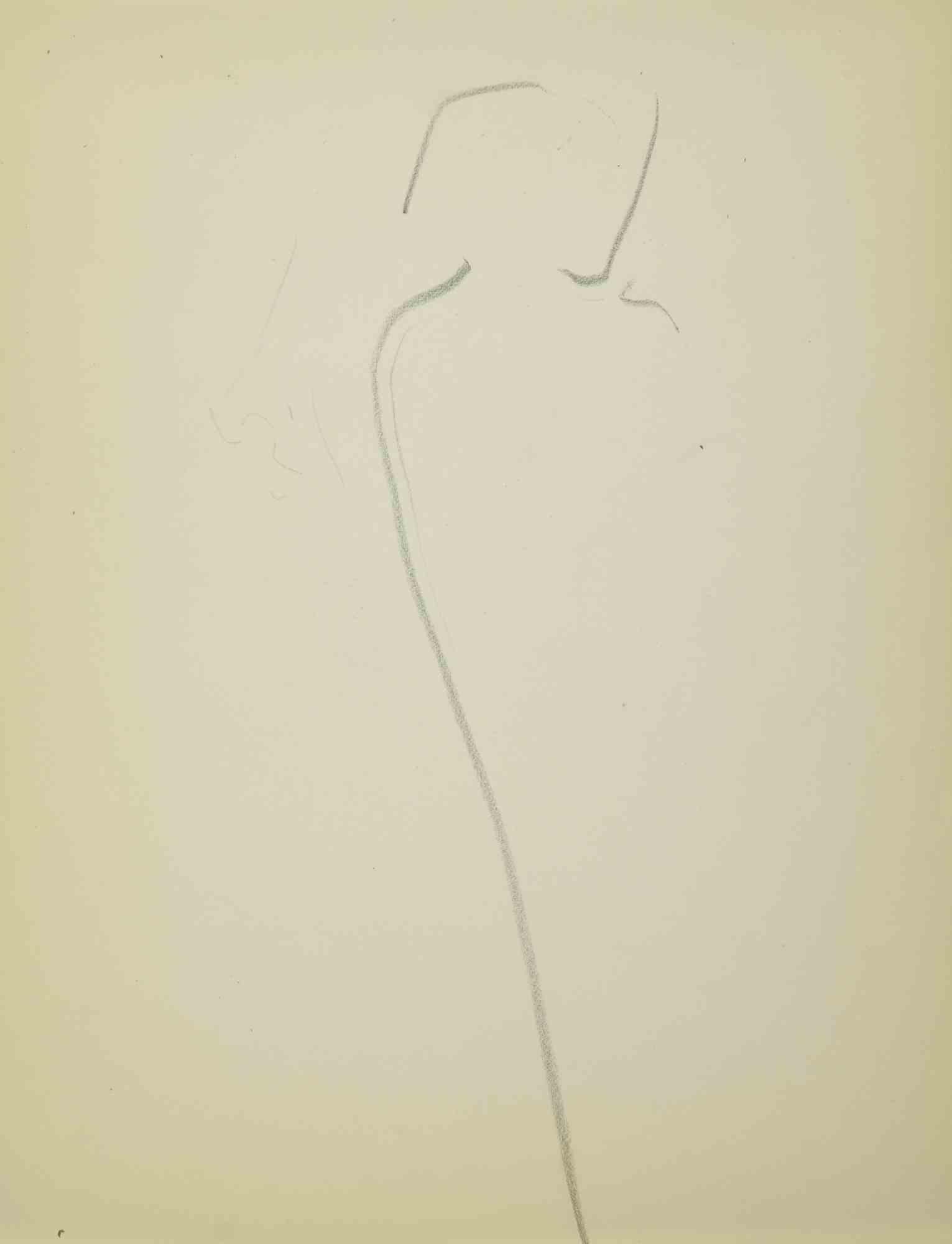 Sketch for a Portrait ist eine Zeichnung auf  Papier, das Mitte des 20. Jahrhunderts von Flor David realisiert wurde.

Gute Bedingungen.

Flor David (1891-1958) ):  Pseudonym von David Florence. Pastellmaler. Er war ein Schüler von Desirè Lucas.
