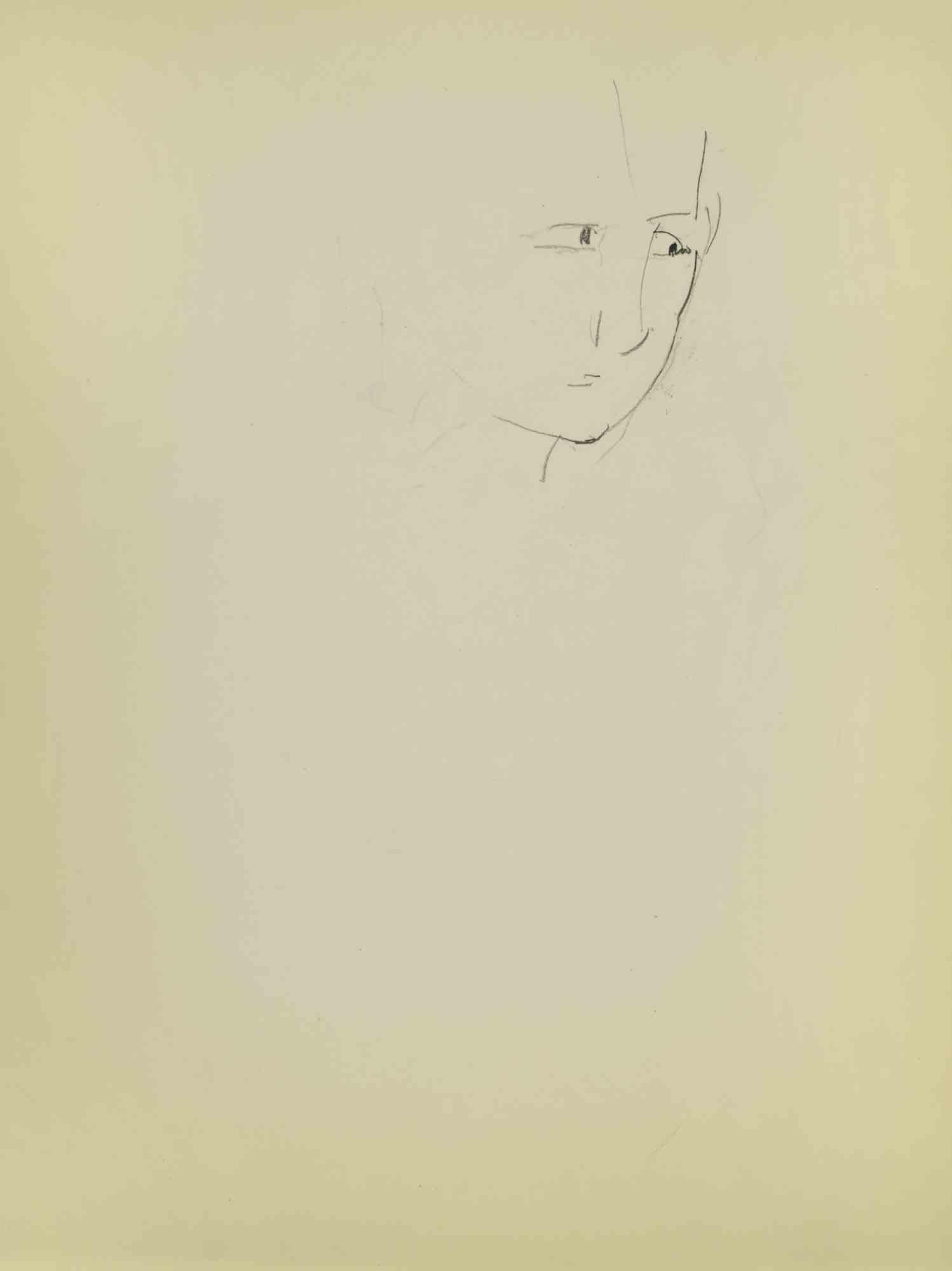 Sketch for a Portrait is a  drawing on  paper realized in the Mid-20th Century by Flor David.

Good conditions.

Flor David (1891-1958) ):  pseudonym of David Florence. Pastel painter. He was a pupil of Desirè Lucas. He exhibited at the Salon des