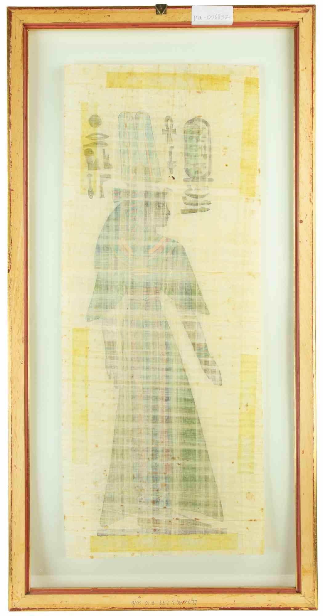 Reine égyptienne - Dessin - Années 1950 - Moderne Art par Unknown