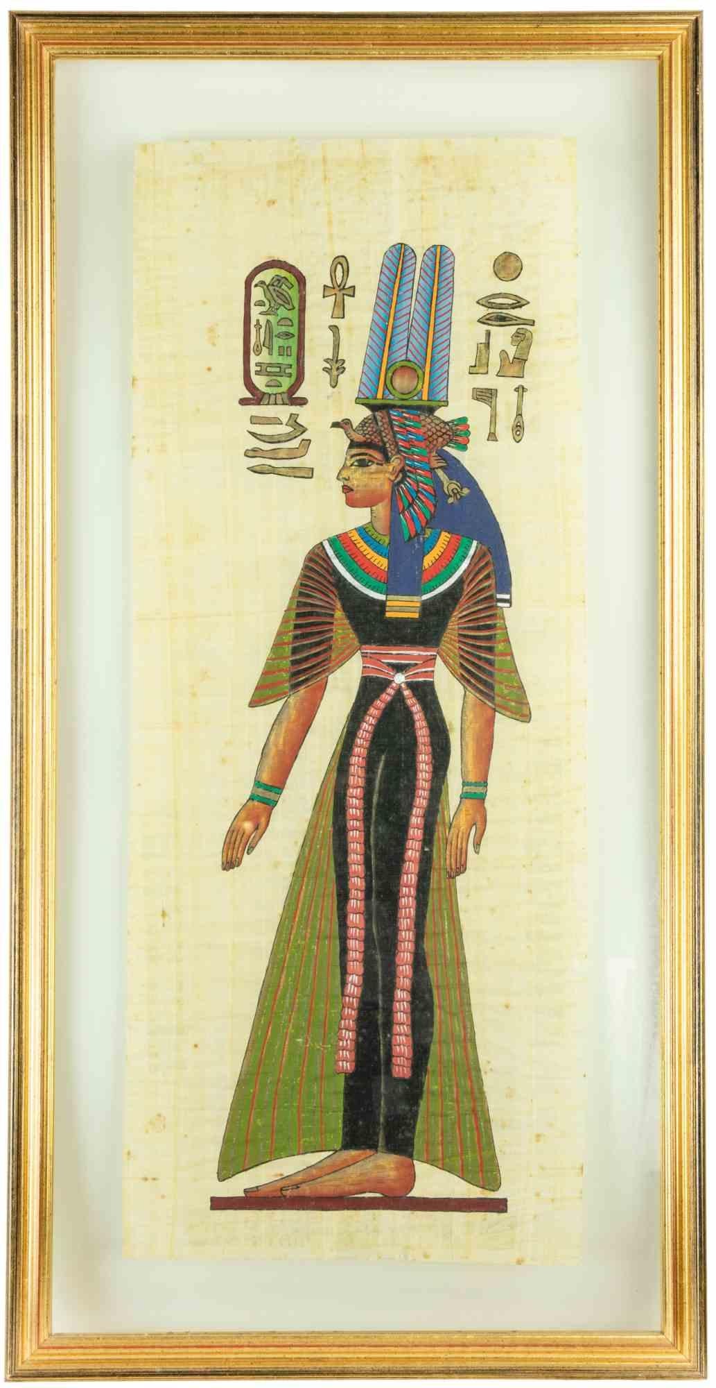 Ägyptische Königin – Zeichnung – 1950er Jahre – Art von Unknown