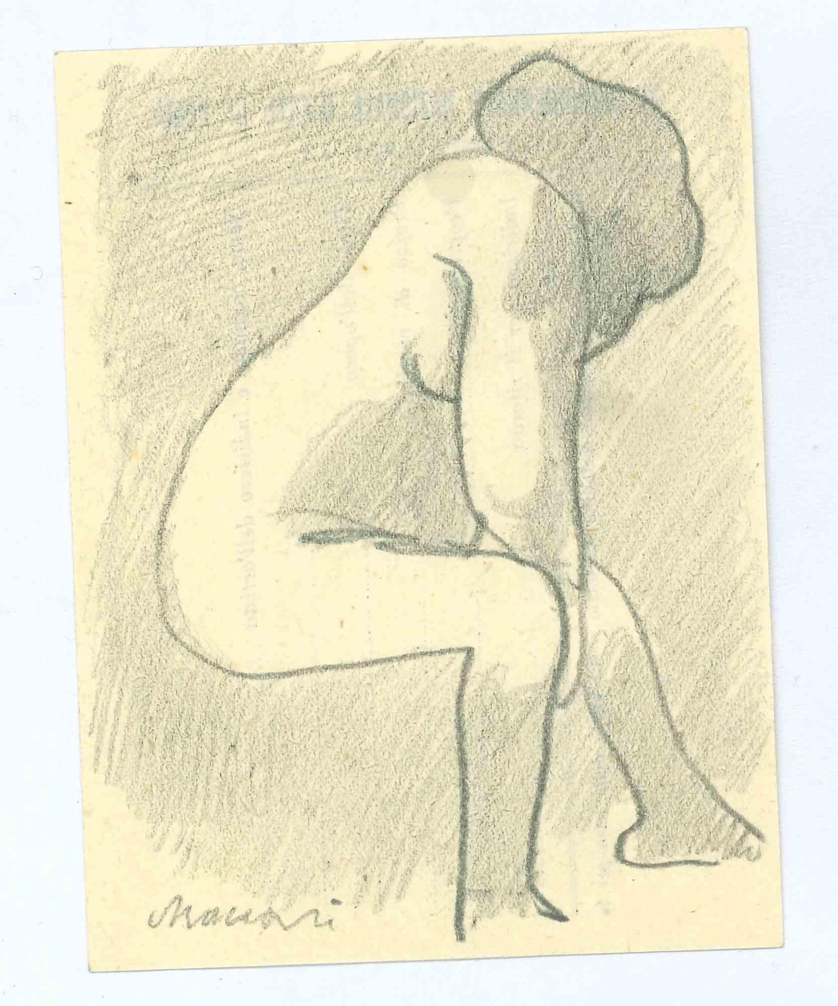 Der Akt ist eine Bleistiftzeichnung von Mino Maccari  (1924-1989) in den 1960er Jahren.

Handsigniert auf der Unterseite.

Guter Zustand.

Mino Maccari (Siena, 1924-Rom, 16. Juni 1989) war ein italienischer Schriftsteller, Maler, Graveur und
