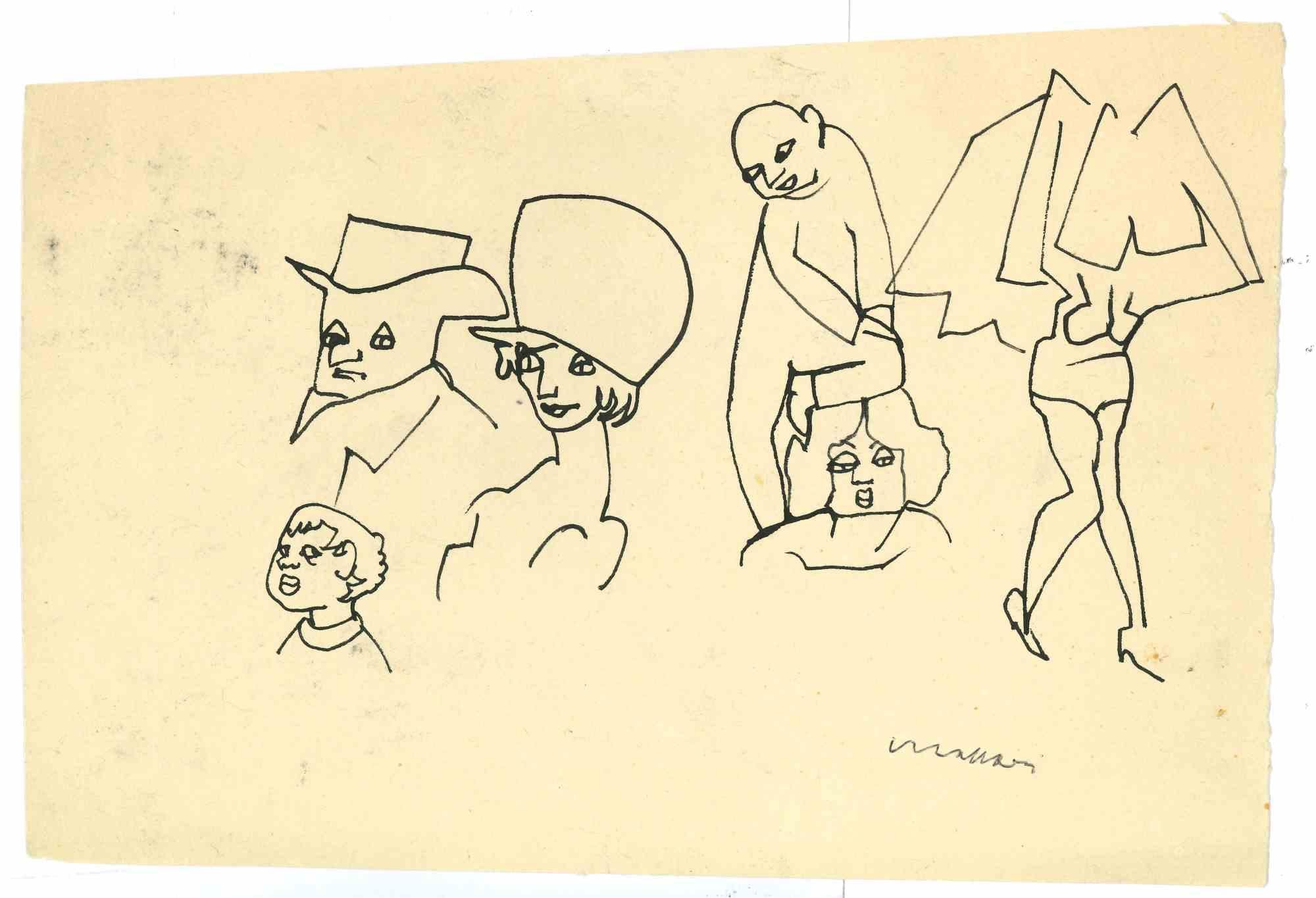 Jolly - Drawing by Mino Maccari - 1930s