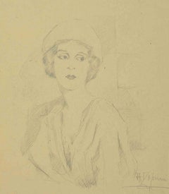 Portrait - Drawing by Augusto Monari - Early-20th Century