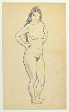 Nude - Drawing by Mino Maccari - 1960s