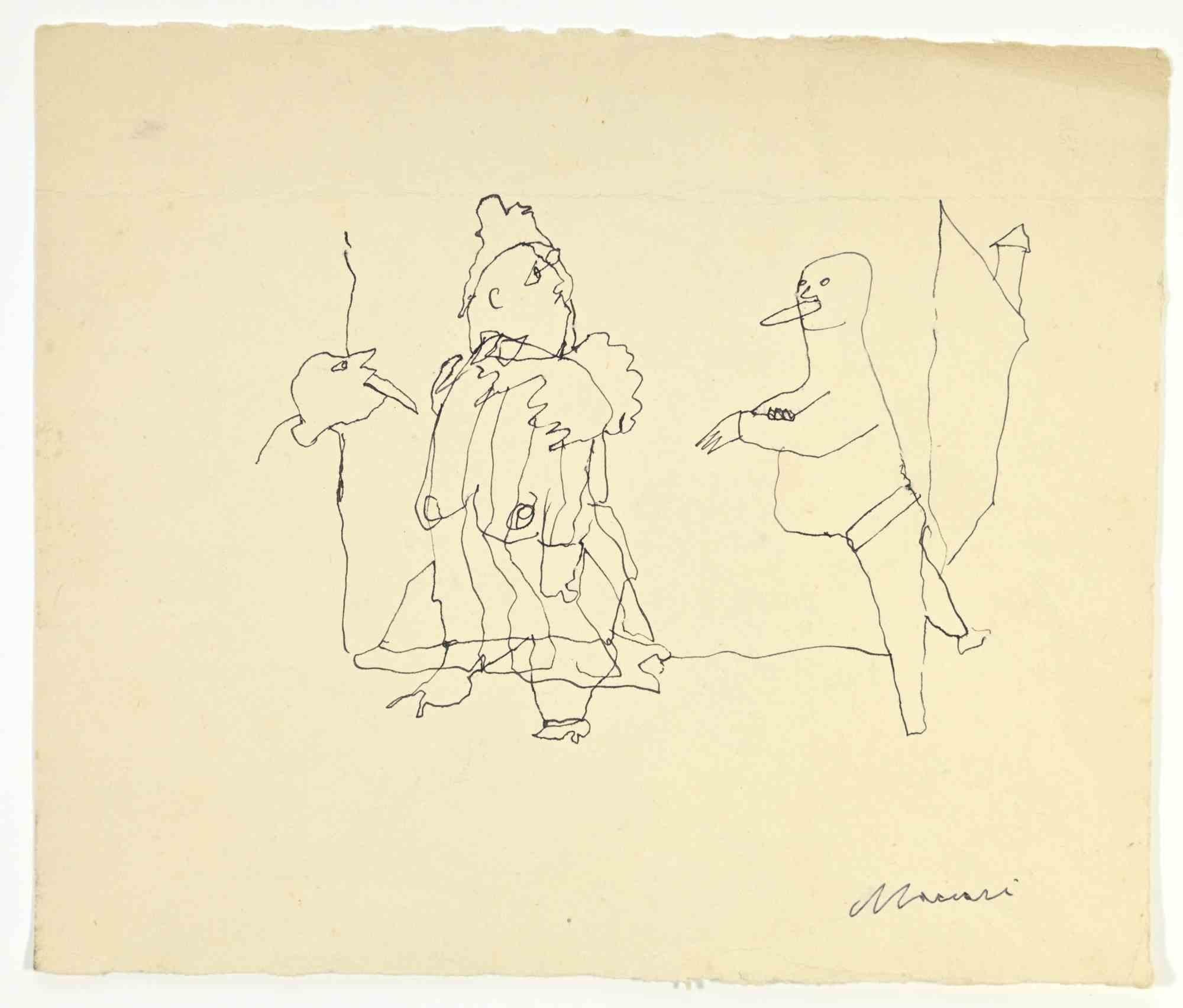 Belittled is a Pen Drawing realized by Mino Maccari  (1924-1989) in the 1960s.

Hand-signed on the lower.

Good condition.

Mino Maccari (Siena, 1924-Rome, June 16, 1989) was an Italian writer, painter, engraver and journalist, winner of the