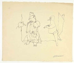 Belittled - Drawing de Mino Maccari - Années 1960