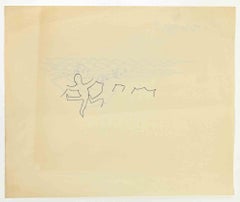 Swimmers - Drawing by Mino Maccari - 1950s