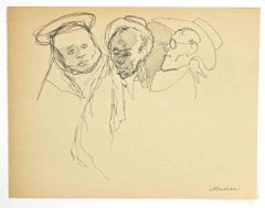 Chiffres  - Drawing de Mino Maccari - Années 1960