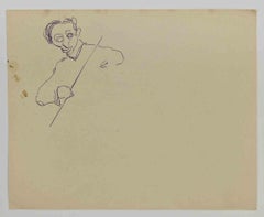 Figuras - Dibujo de Mino Maccari - Años 1960