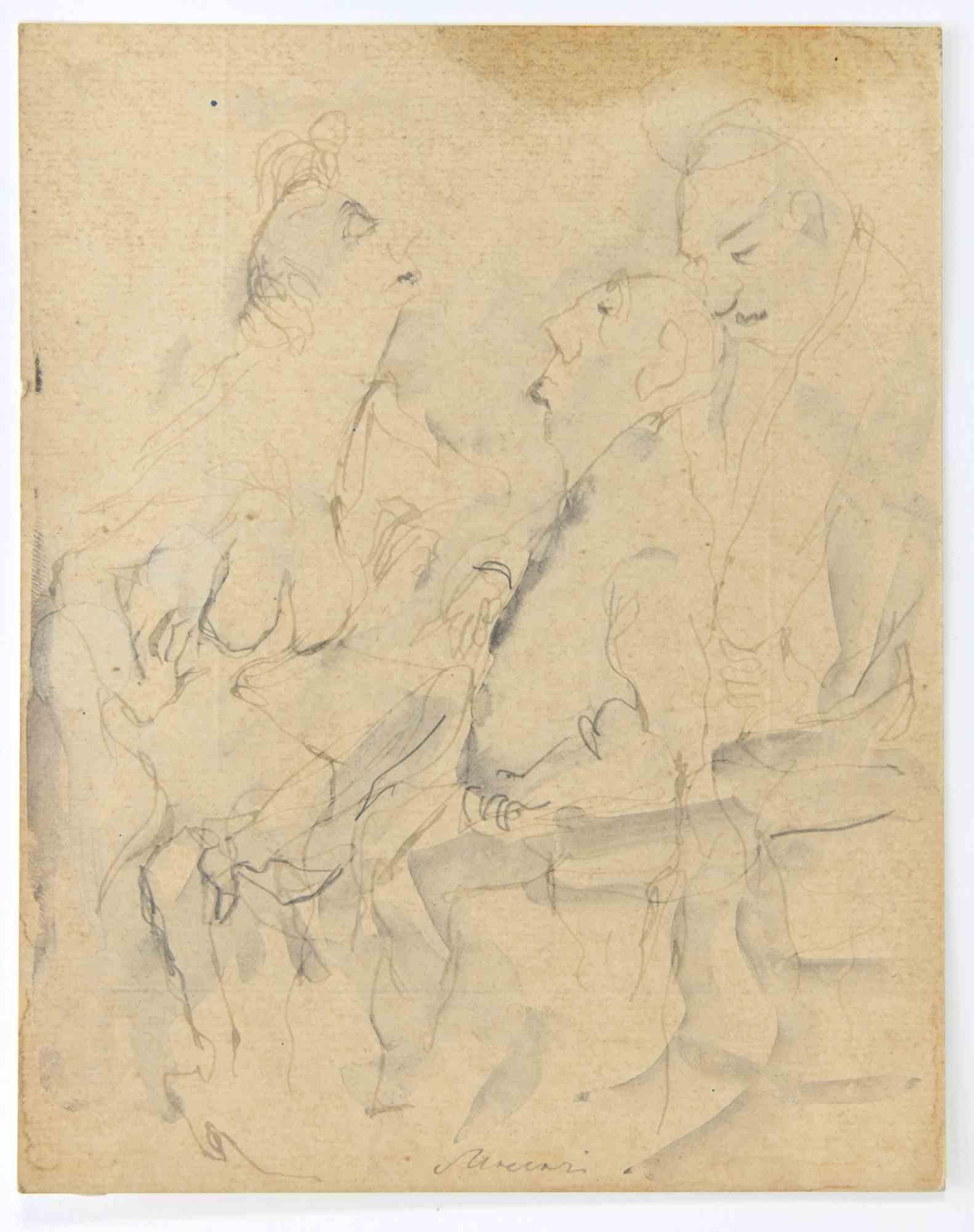 Seductive - Drawing by Mino Maccari - 1940s