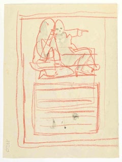 Mightiest on Earth - Drawing by Mino Maccari - 1960s