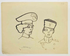 Officials - Drawing by Mino Maccari - 1960s