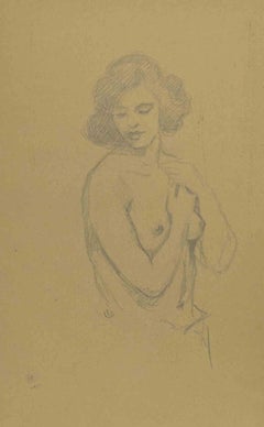 Aktzeichnung – Zeichnung von Mino Maccari – frühes 20. Jahrhundert