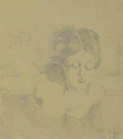 Portrait - Drawing by Augusto Monari - Early 20th Century