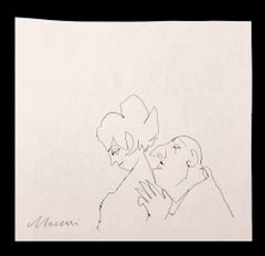 Lover - Drawing by Mino Maccari - 1965