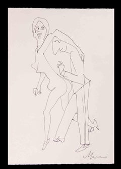 The Suitor – Zeichnung von Mino Maccari – 1965