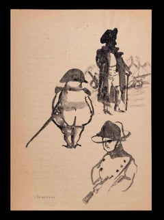 Homage an Napoleon – Zeichnung von Mino Maccari – 1965