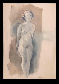Vintage Nude of Woman - Drawing by Mino Maccari - 1930s