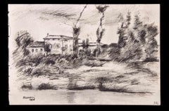 Antique Landscape - Drawing by Mino Maccari - 1926