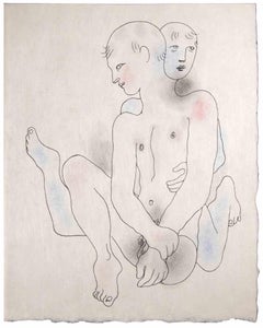 Desnudos - Litografía de Jean Cocteau - Años 30