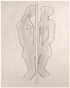 Figure - Lithographie de Jean Cocteau - années 1930