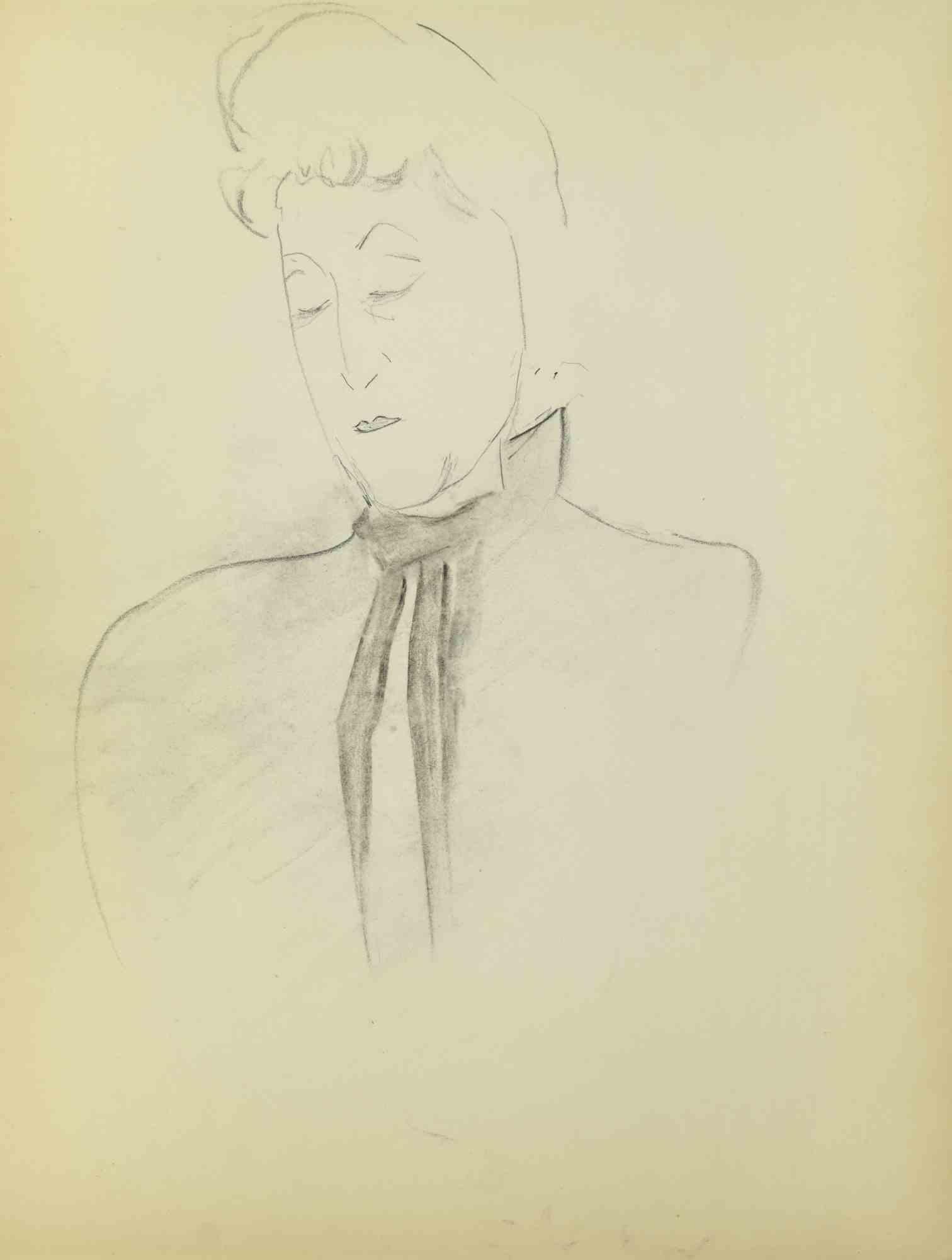 Sketch for a Portrait is a drawing on paper realized in the Mid-20th Century by Flor David.

Good conditions.

Flor David (1891-1958) ):  pseudonym of David Florence. Pastel painter. He was a pupil of Desirè Lucas. He exhibited at the Salon des