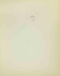 Skizze für ein Porträt – Zeichnung von Flor David – Mitte des 20. Jahrhunderts